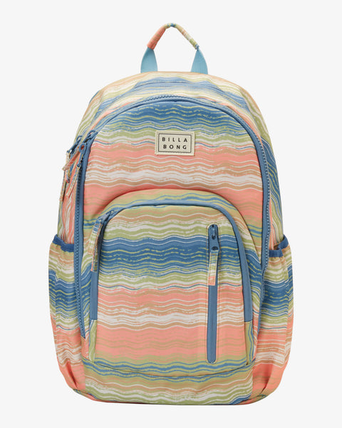Billabong Roadie Jr Backpack in Sun Peach Stripe Billabong Roadie Jr Backpack in Sun Peach Stripe Multicolor  main image 2