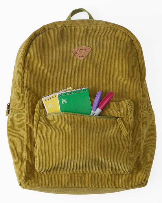 Billabong Schools Out Cord Backpack-Green Eyes