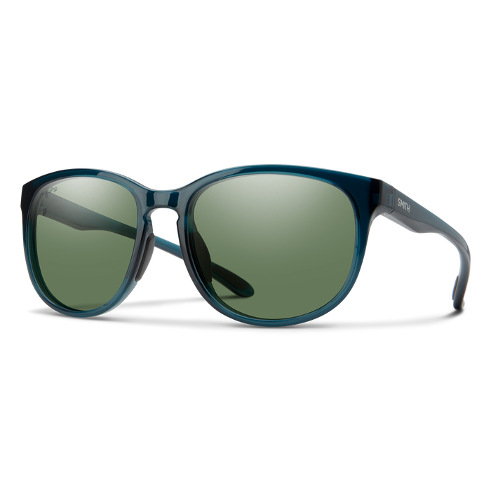 Smith Lake Shasta Sunglasses-Pacific Crystal/CP Polar Gray Green