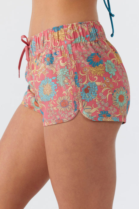 O'Neill Laney 2" Printed Stretch Boardshorts-Coral