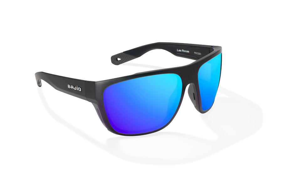 Bajio Las Rocas Sunglasses-Black Matte/Blue Mirror Glass