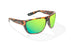 Bajio Las Rocas Sunglasses-Brown Torte Matte/Green Mir Glass