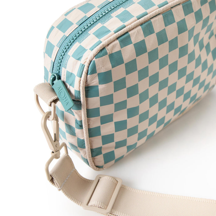 Aloha Collection Petite Check INV Le Tour Bag-Tide/Sandstone