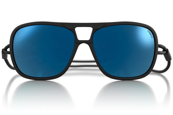 Ombraz Leggero XL Limited Edition Sunglasses-Charcoal/Blue Mirror