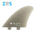 True Ames Lovelace Piggyback FCS Keel Fiberglass Twin Fin Set-Smoke