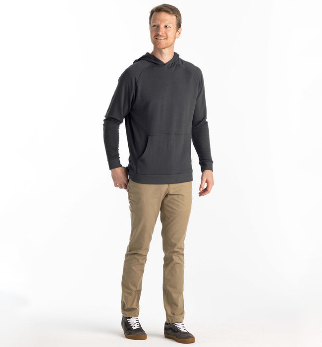 Free Fly Bamboo Lightweight Fleece Hooded L/S Shirt-Black Sand