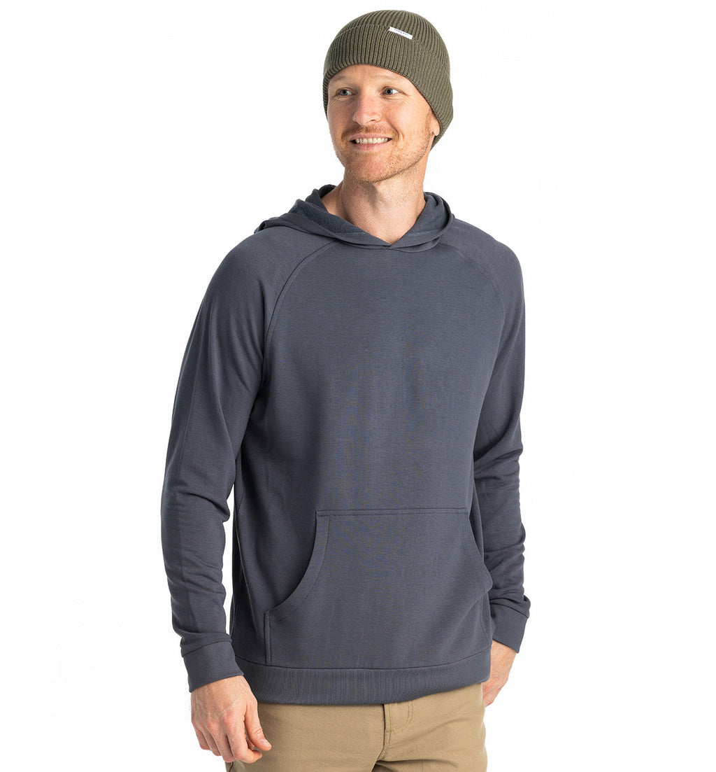 Free Fly Bamboo Lightweight Fleece Hooded L/S Shirt-Storm Cloud