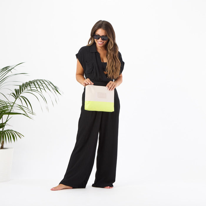 Aloha Collection Dipped Mid Pouch-Highlighter/Sandstone
