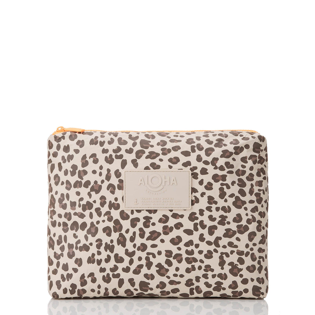 Aloha Collection Leopard Cub Mid Pouch-Coconut