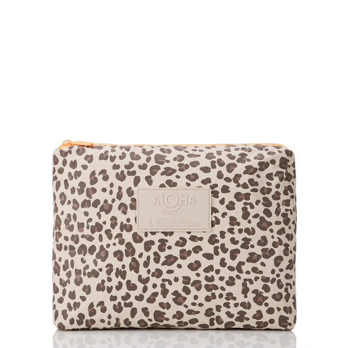 Aloha Collection Leopard Cub Mid Pouch-Coconut