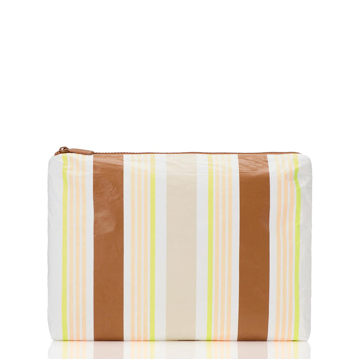 Aloha Collection Nice Stripes Mid Pouch-Toffee