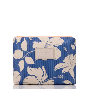 Aloha Collection Salina Tiny Stripe Mid Pouch-Navy