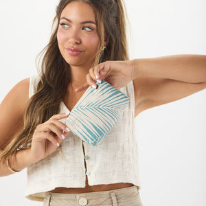 Aloha Collection Areca Mini Pouch-Tide/Sandstone