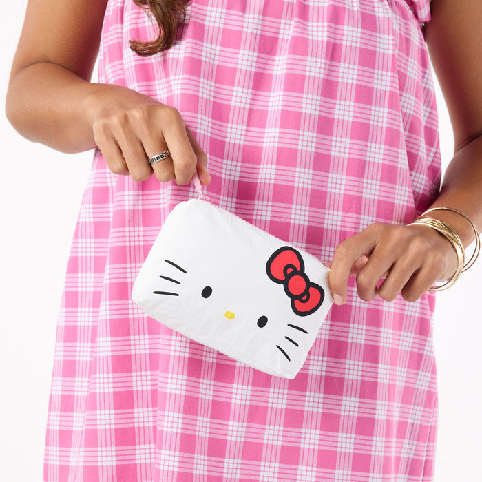 Aloha Collection Kitty Face Mini Pouch-Black/White