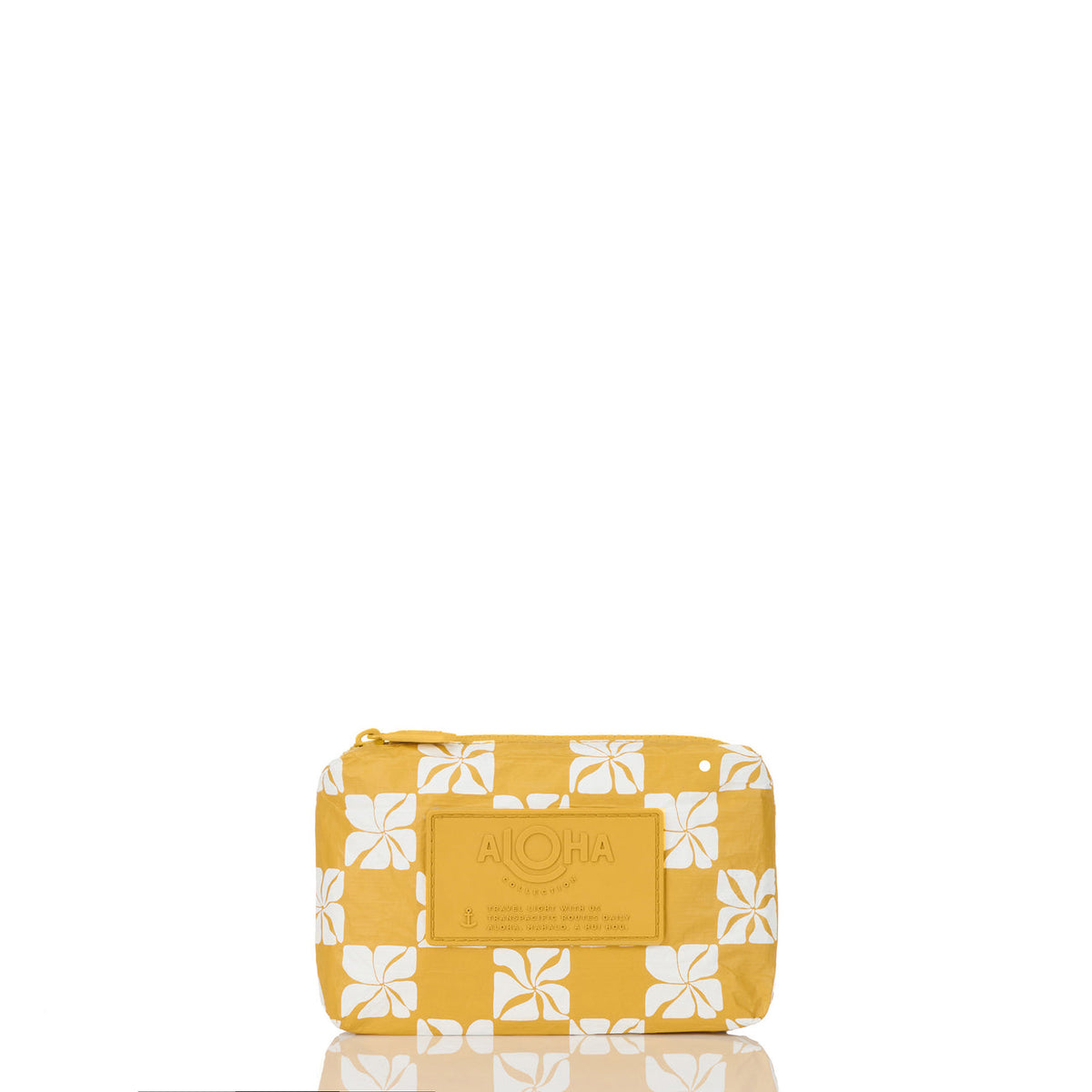 Aloha Collection Pua Check Mini Pouch-Hot Mustard