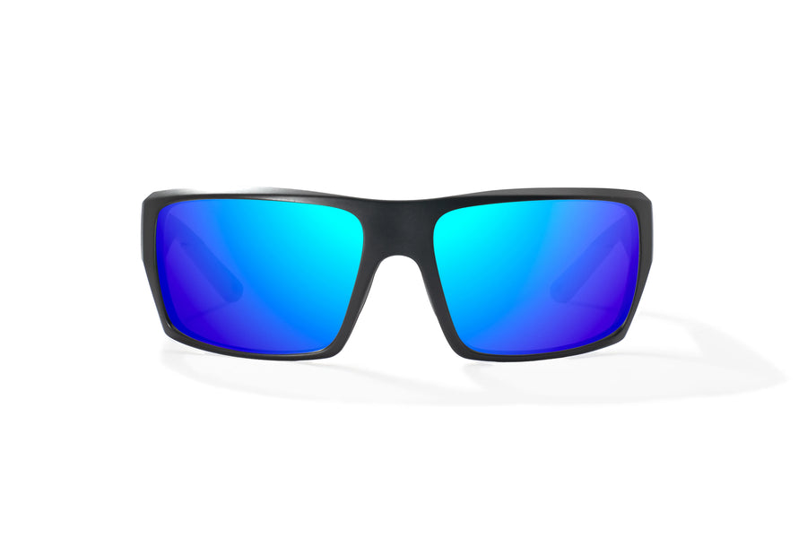 Bajio Nato Sunglasses-Black Matte/Blue Mirror Glass