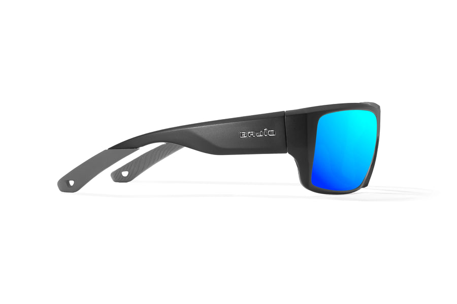 Bajio Nato Sunglasses-Black Matte/Blue Mirror Glass