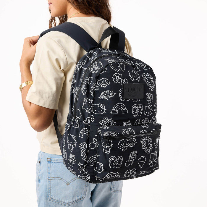 Aloha Collection Icons Backpack-White/Black