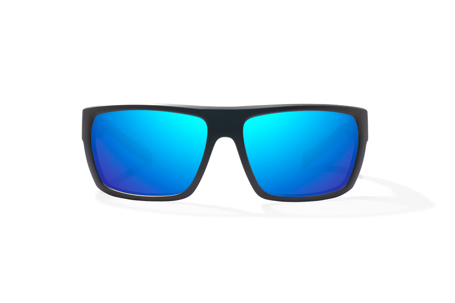 Bajio Palometa Sunglasses-Black Matte/Blue Mirror Glass