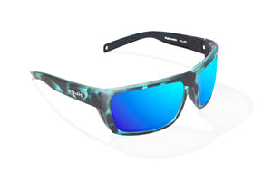 Bajio Palometa Sunglasses-Blue Water Matte/Blue Mirror Glass