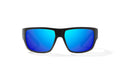 Bajio Piedra Sunglasses-Black Matte/Blue Mirror Glass