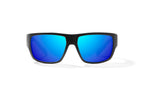 Bajio Piedra Sunglasses-Black Matte/Blue Mirror Glass