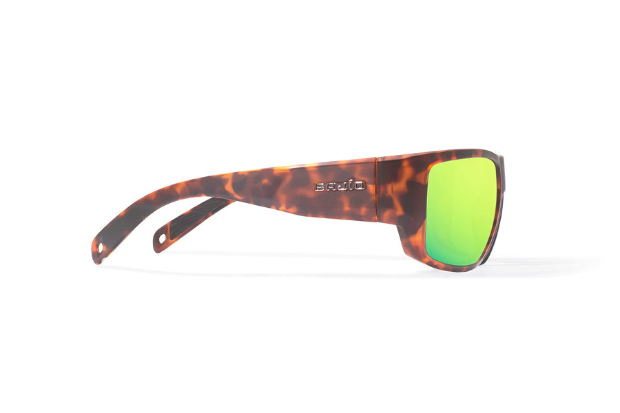Bajio Piedra Sunglasses-Brown Tort Matte/Green Mirror Glass