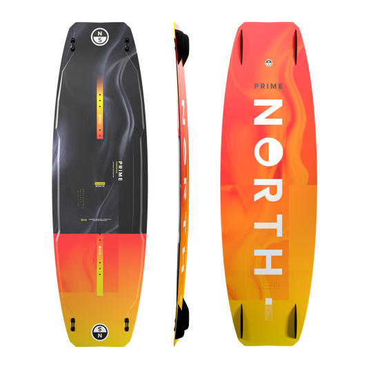 2026 North Prime Kiteboard-Black/Orange