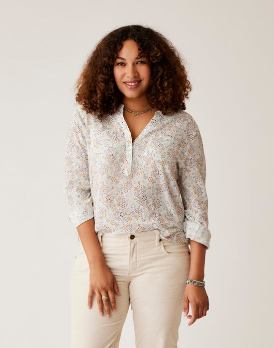 Carve Designs Dylan Gauze L/S Shirt-Cloud Ditsy  REAL Watersports