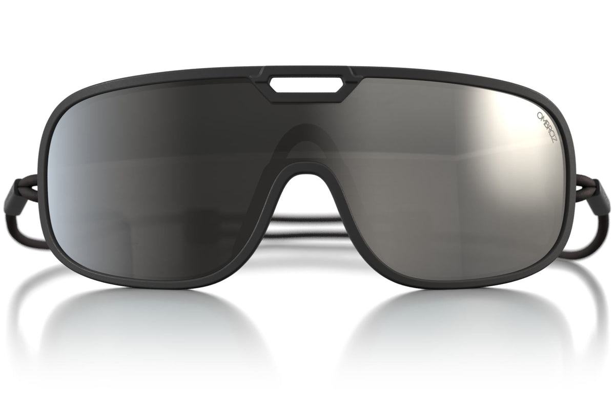 Ombraz Refugio Sunglasses-Charcoal/Grey PC Shield Silver Mirror