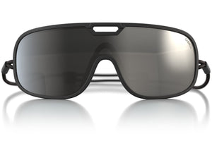 Ombraz Refugio Sunglasses-Charcoal/Grey Silver Mirror