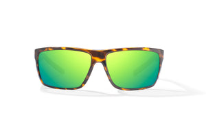 Bajio Sigs Sunglasses-Brown Tort Glass/Green Mirror Glass