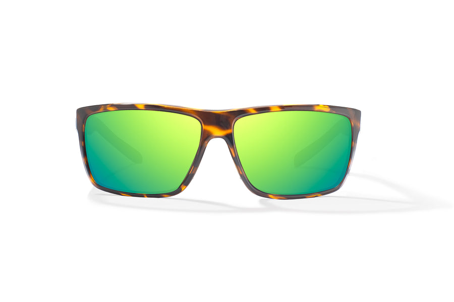 Bajio Sigs Sunglasses-Brown Tort Glass/Green Mirror Glass