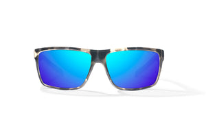 Bajio Sigs Sunglasses-Ivory Rock Gloss/Blue Mirror Glass