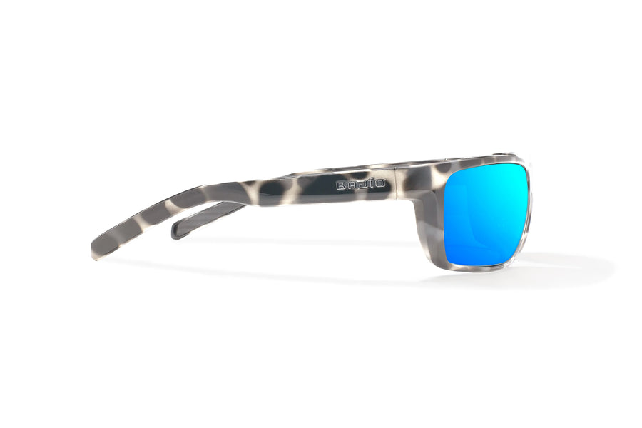 Bajio Sigs Sunglasses-Ivory Rock Gloss/Blue Mirror Glass
