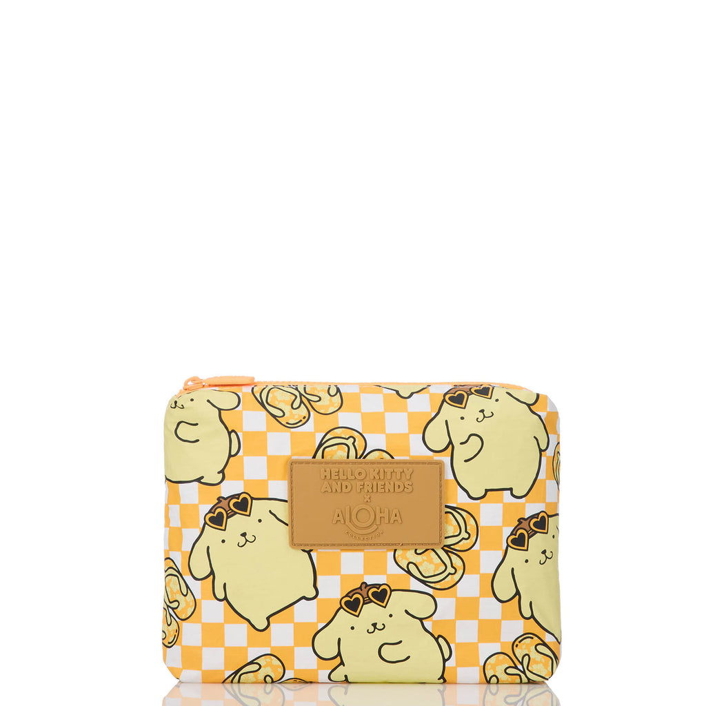 Aloha Collection Pompompurin Check Small Pouch-Golden