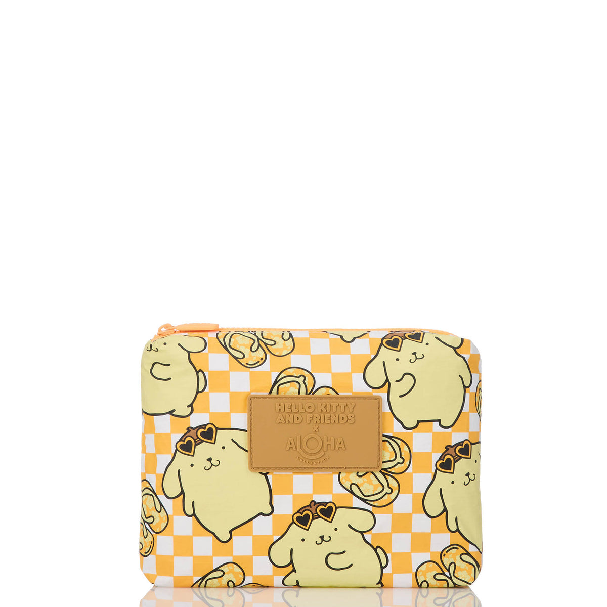 Aloha Collection Pompompurin Check Small Pouch-Golden