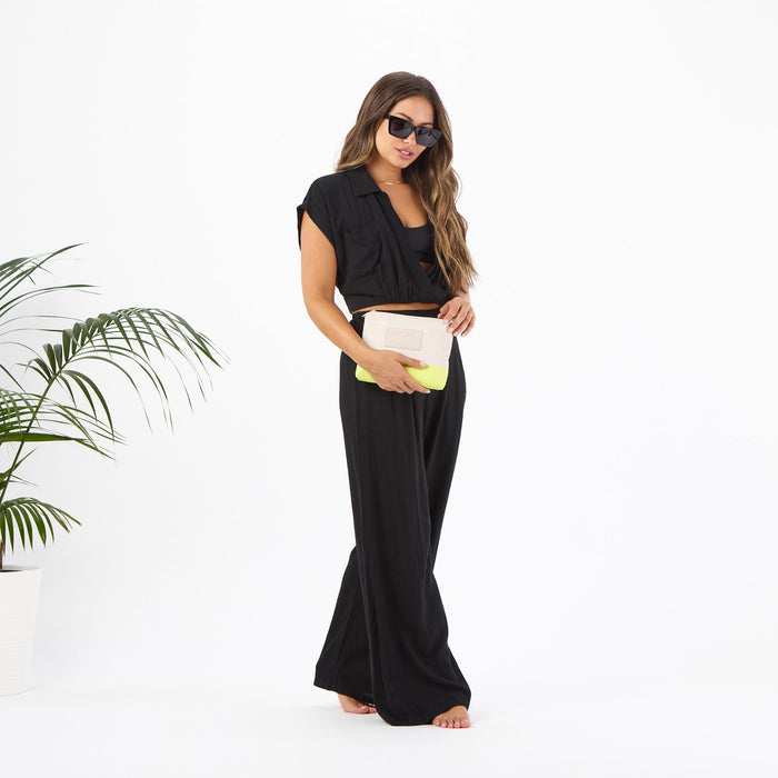 Aloha Collection Dipped Small Pouch-Highlighter/Sandstone