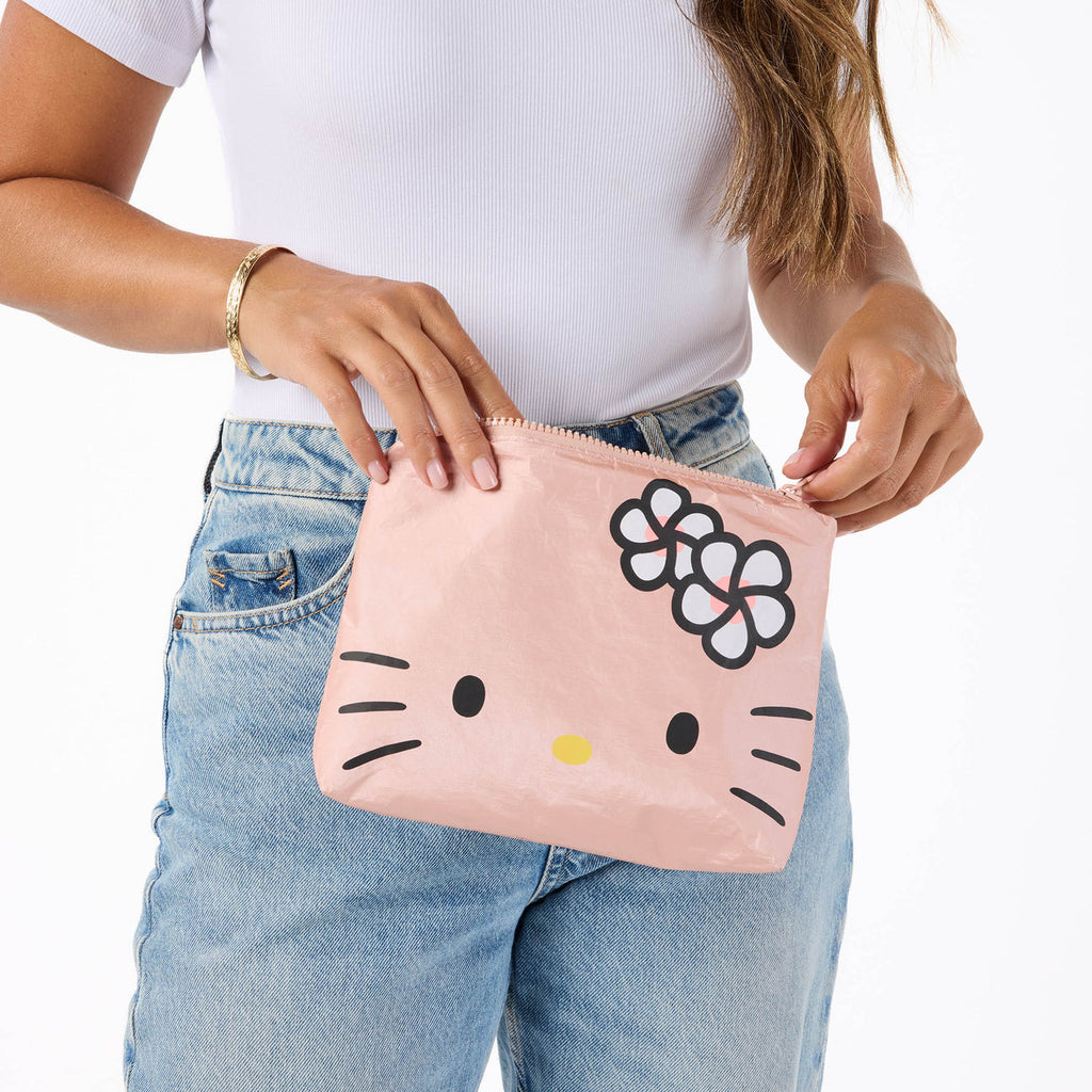 Aloha Collection Kitty Face Small Pouch-Rosey