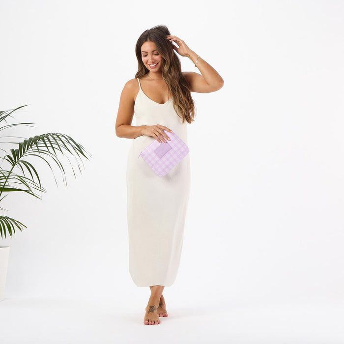 Aloha Collection Palaka Small Pouch-Lavander
