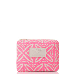 Aloha Collection Pasifika Small Pouch-Neon Pink/Sandstone— Alternate View