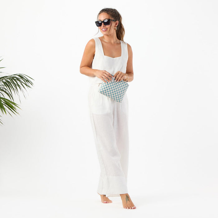 Aloha Collection Petite Check INV Small Pouch-Tide/Sandstone
