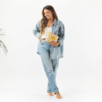 Aloha Collection Pua Check Small Pouch-Hot Mustard