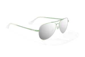 Bajio Soldado Sunglasses-Light Grn Glass Matte/Slvr Mrr Poly