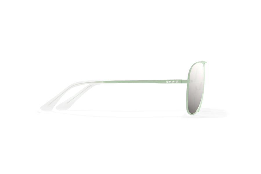 Bajio Soldado Sunglasses-Light Grn Glass Matte/Slvr Mrr Poly