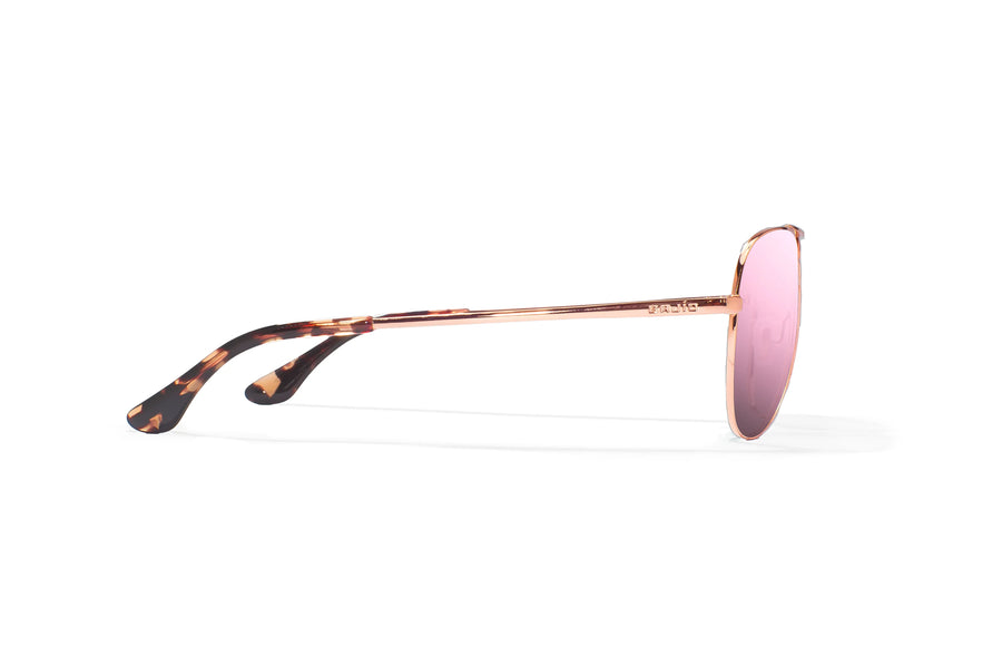 Bajio Soldado Sunglasses-Rose Gold Satin/Rose Mirror Poly