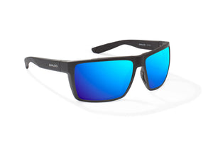 Bajio Stiltsville Sunglasses-Black Matte/Blue Mirror Glass