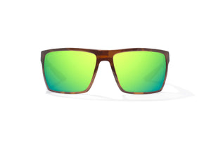 Bajio Stiltsville Sunglasses-Brown Tort Gloss/Grn Mirr Glass