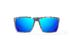 Bajio Stiltsville Sunglasses-Gray Rock Matte/Blue Mirr Glass