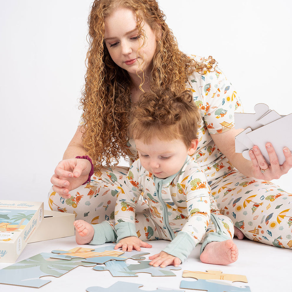Lucy's Room Beach Day Puzzle-Blue/Multi